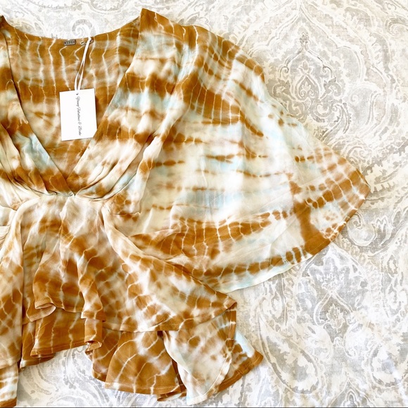 Young Fabulous & Broke Tops - YOUNG FABULOUS & BROKE Tie Dye Blouse